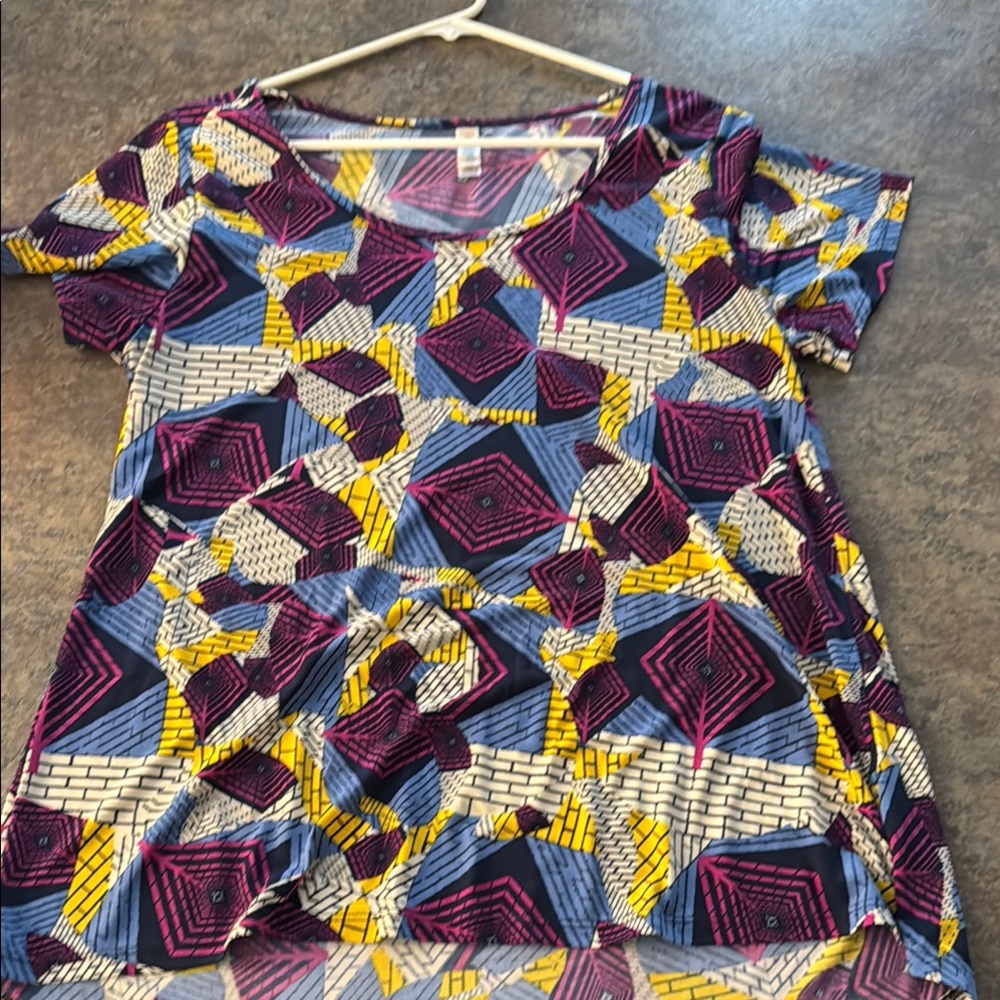 Colorful Geometric Spandex Material Women's Top